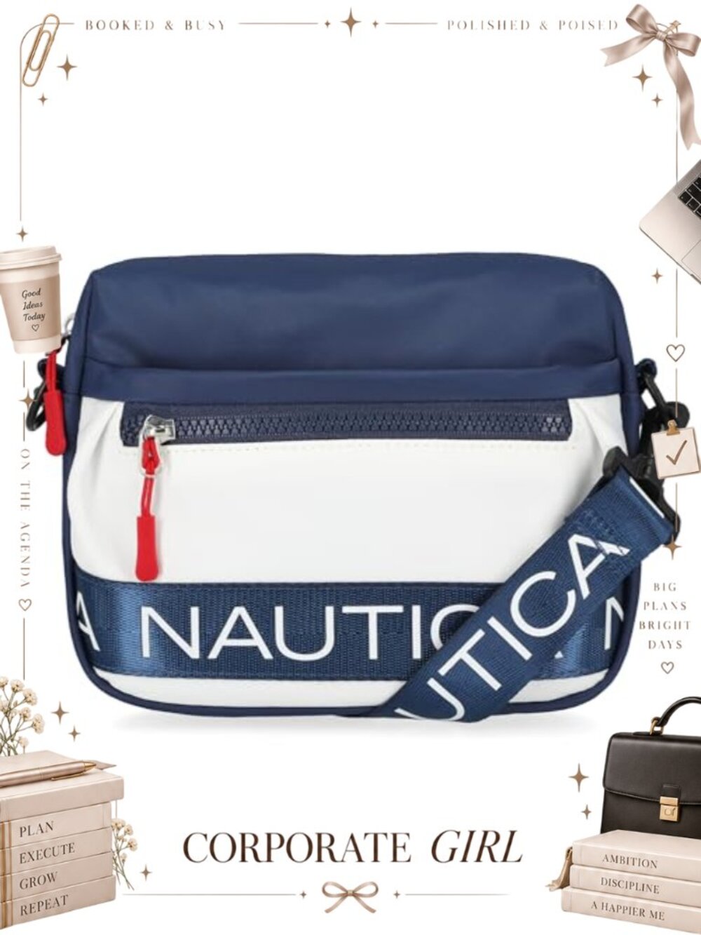 Nylon Crossbody Bag Adjustable Strap Travel Purse